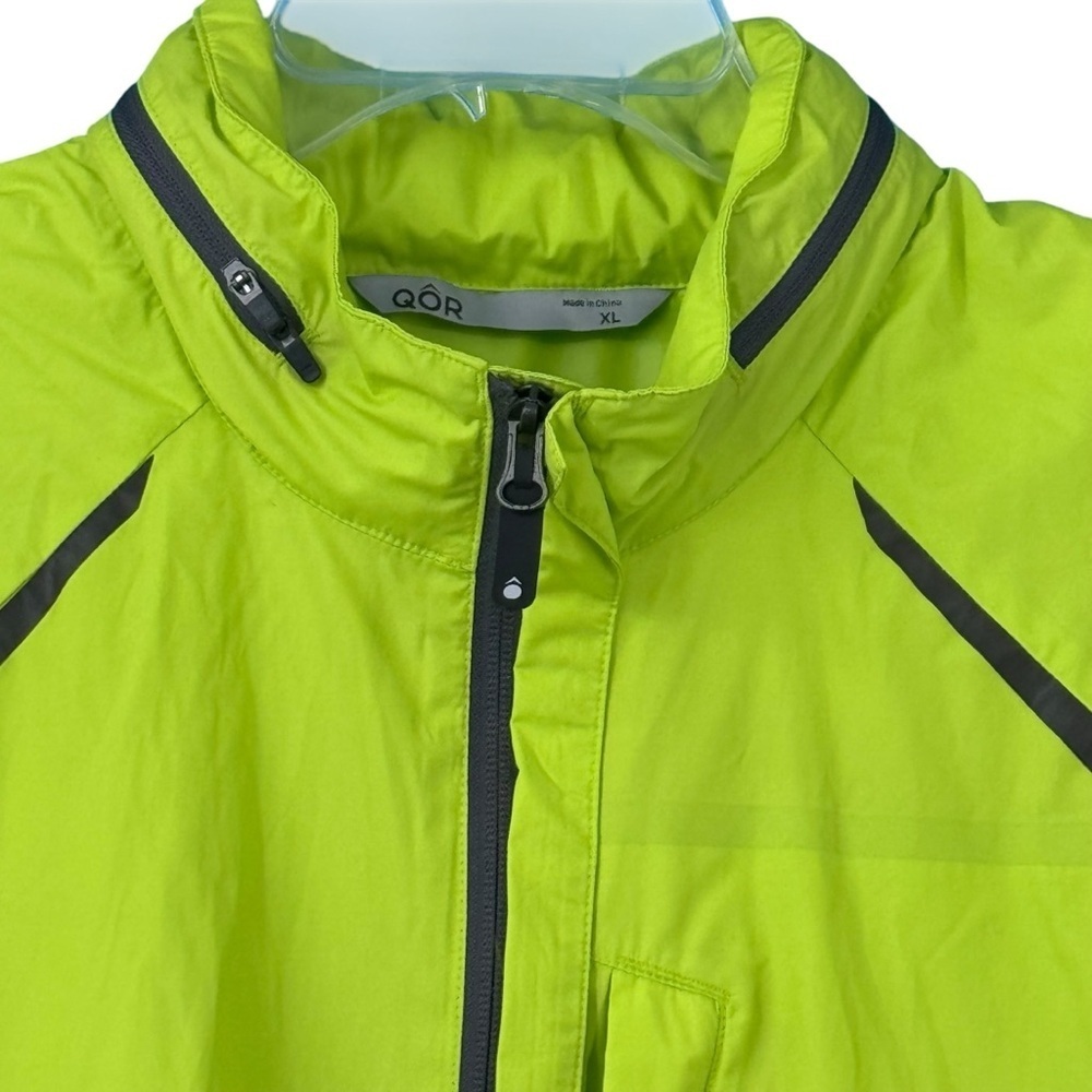 Bright Lime Green Windbreaker Jacket. NWOT - Picture 4 of 9